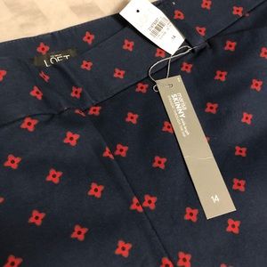 NWT Marissa Skinny Navy/Red Skinny Ankle Pant